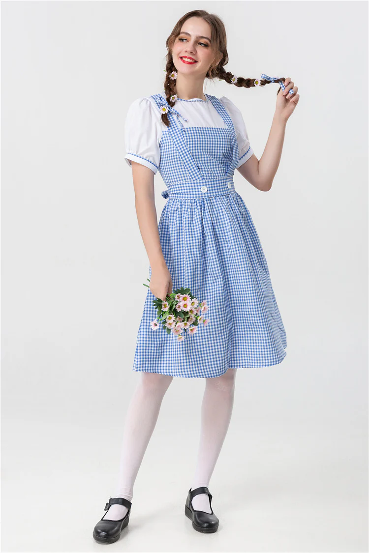 Adult Dorothea Costume Wizard Princess Dorothee Gale Blue Dress Halloween Cosplay Outfit - Image 6
