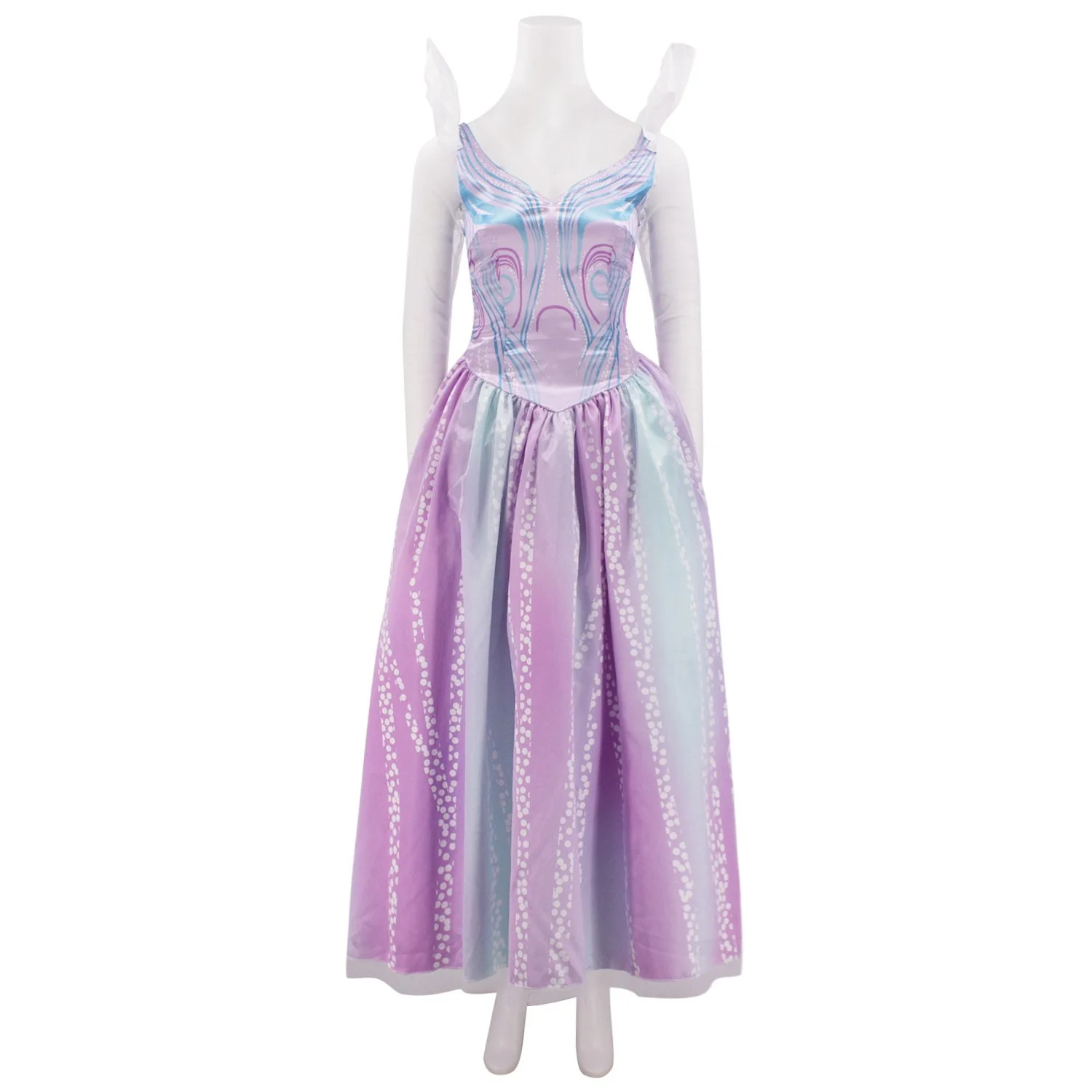 Adult Glinda Dress The Good Witch High Waist Long Mesh Sleeve Maxi Dress for Party - Image 2