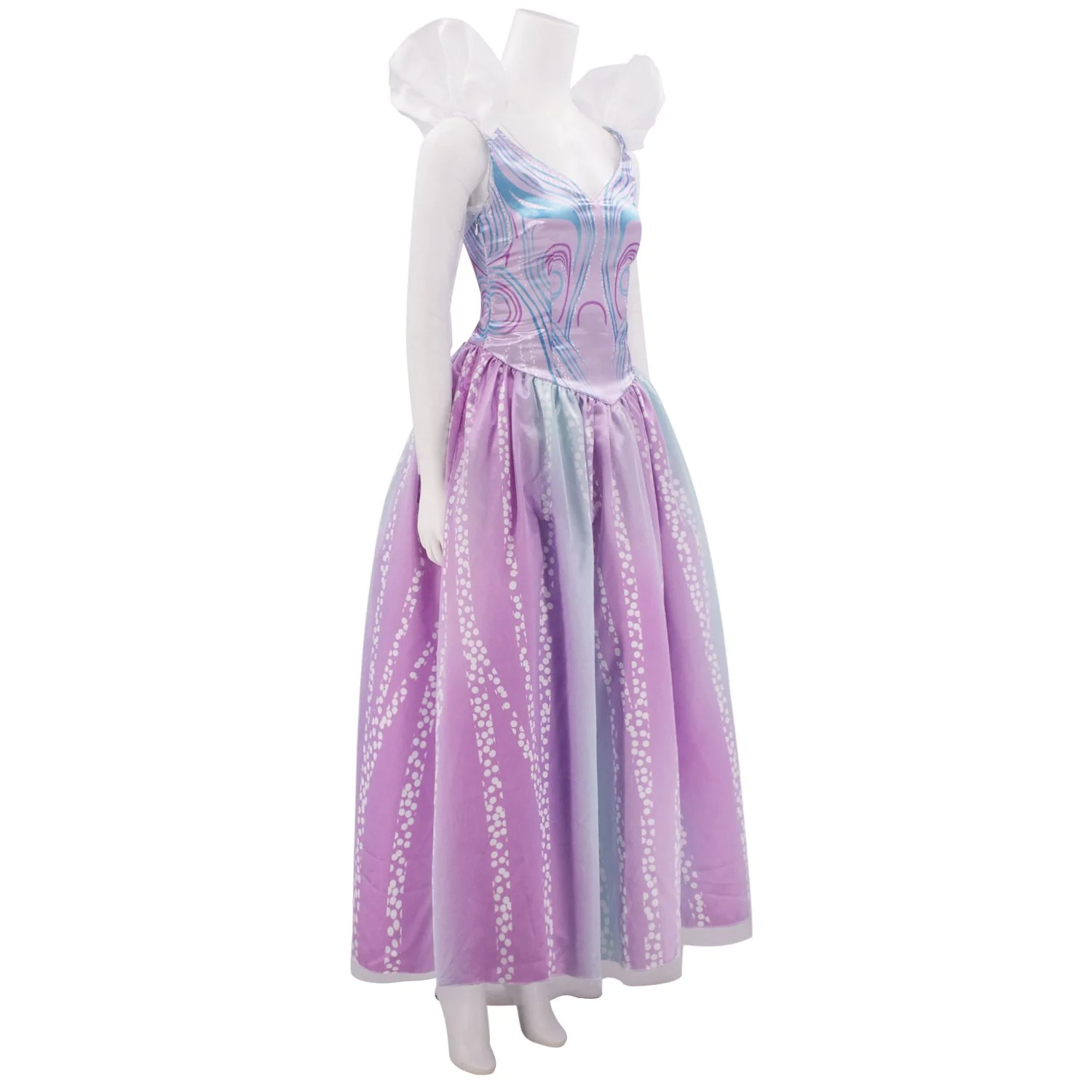 Adult Glinda Dress The Good Witch High Waist Long Mesh Sleeve Maxi Dress for Party - Image 3