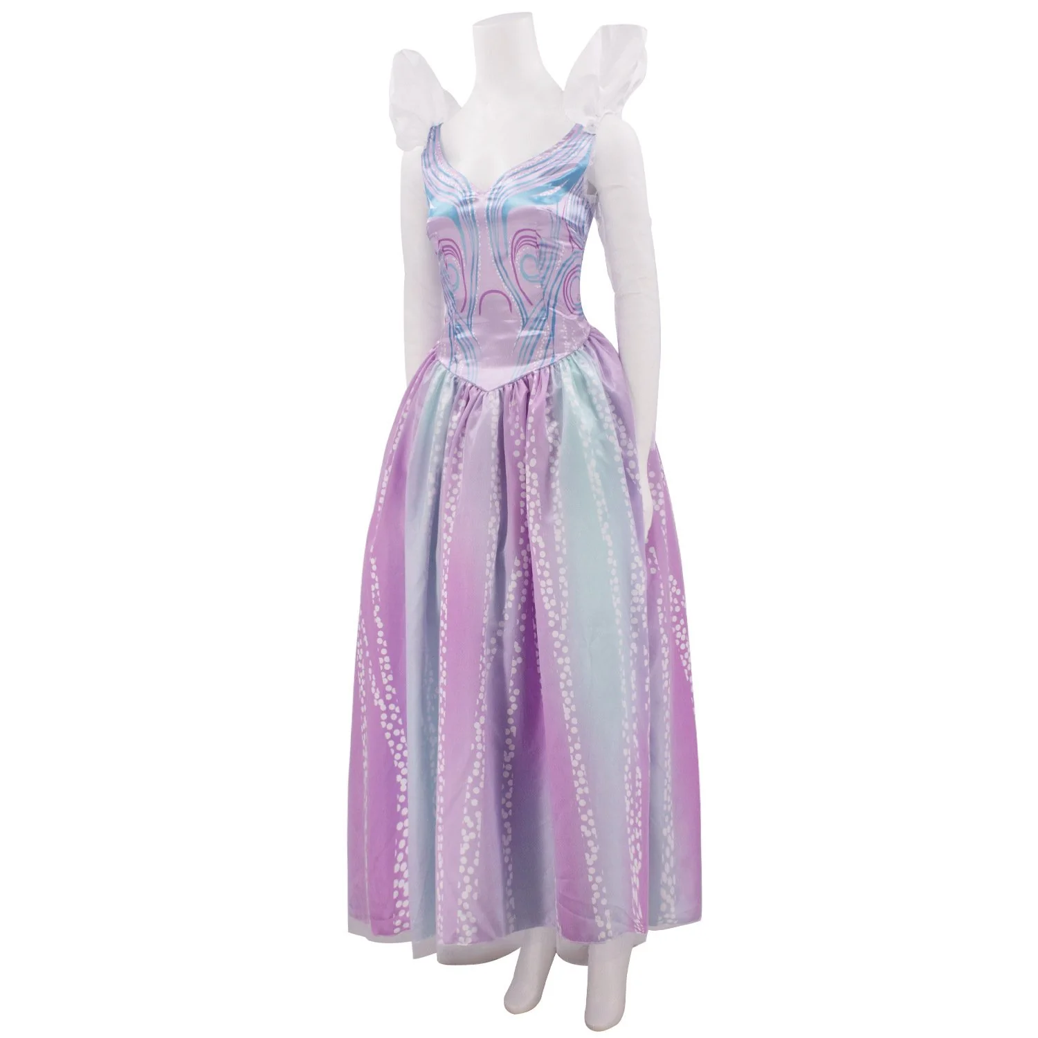 Adult Glinda Dress The Good Witch High Waist Long Mesh Sleeve Maxi Dress for Party - Image 4