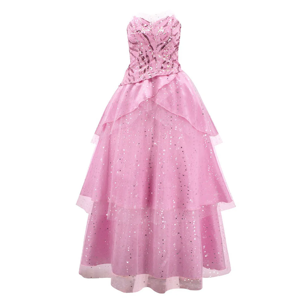 Adult Glinda Outfit The Good Witch Costume Pink Witch Fancy Dress for Party Event Musical - Image 3