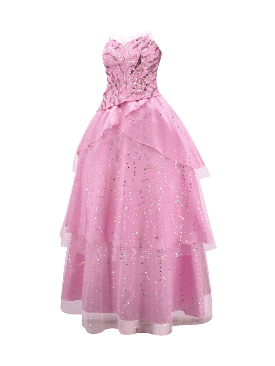 Adult Glinda Outfit The Good Witch Costume Pink Witch Fancy Dress for Party Event Musical - Image 5