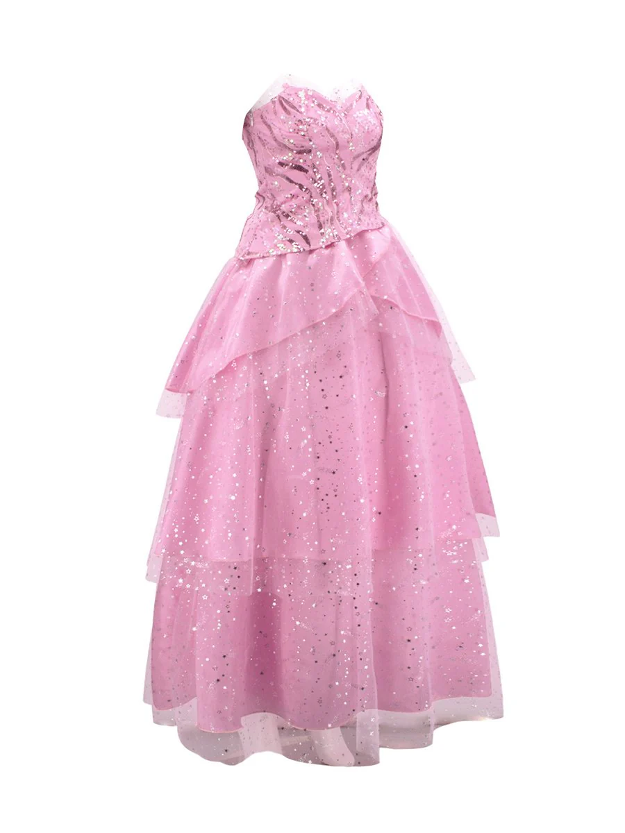 Adult Glinda Outfit The Good Witch Costume Pink Witch Fancy Dress for Party Event Musical - Image 6