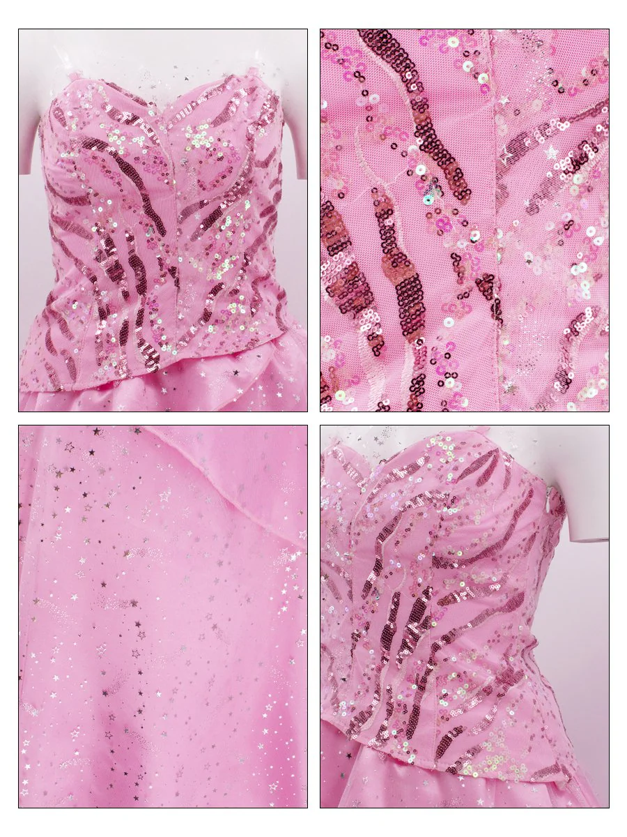 Adult Glinda Outfit The Good Witch Costume Pink Witch Fancy Dress for Party Event Musical - Image 7