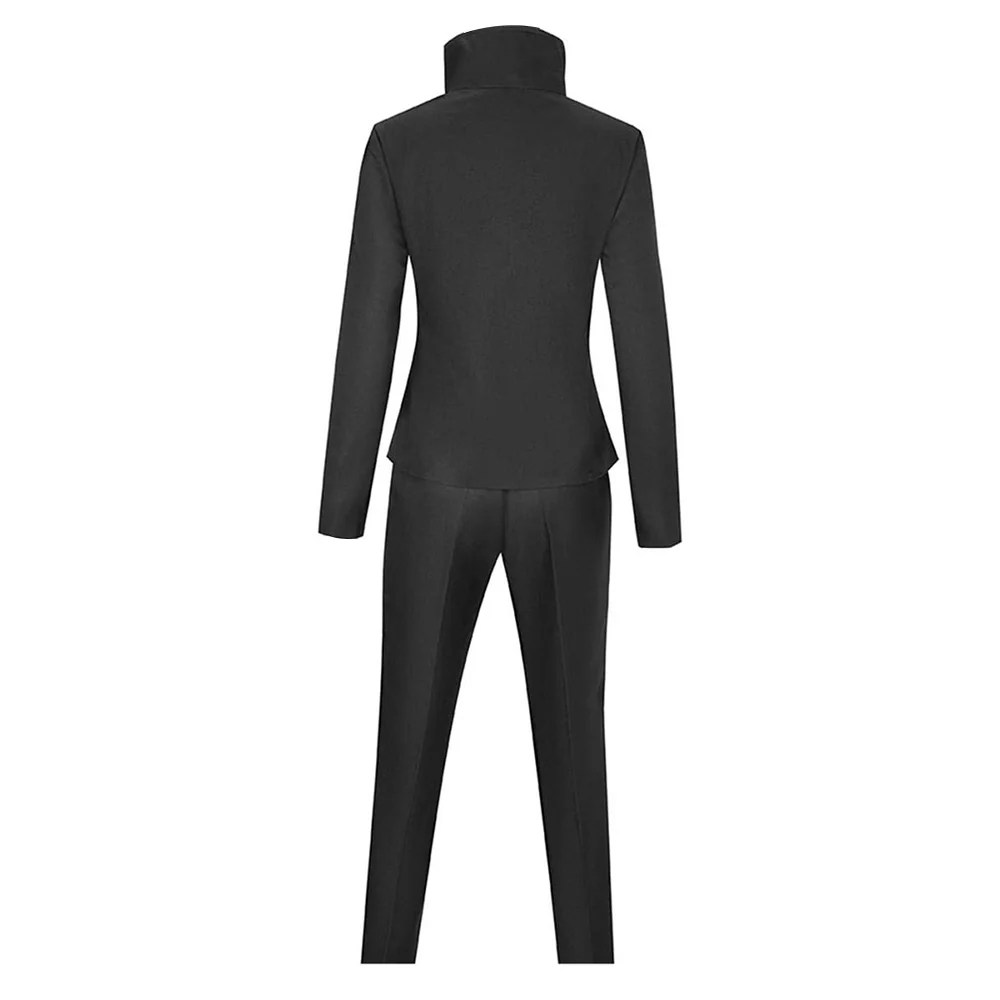 Adult Satoru Outfit Black Tops Pants with Wig Blinder and Glasses for Cosplay Party - Image 3