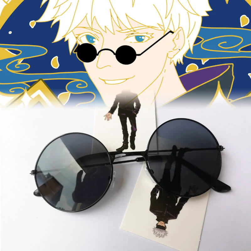 Adult Satoru Outfit Black Tops Pants with Wig Blinder and Glasses for Cosplay Party - Image 8