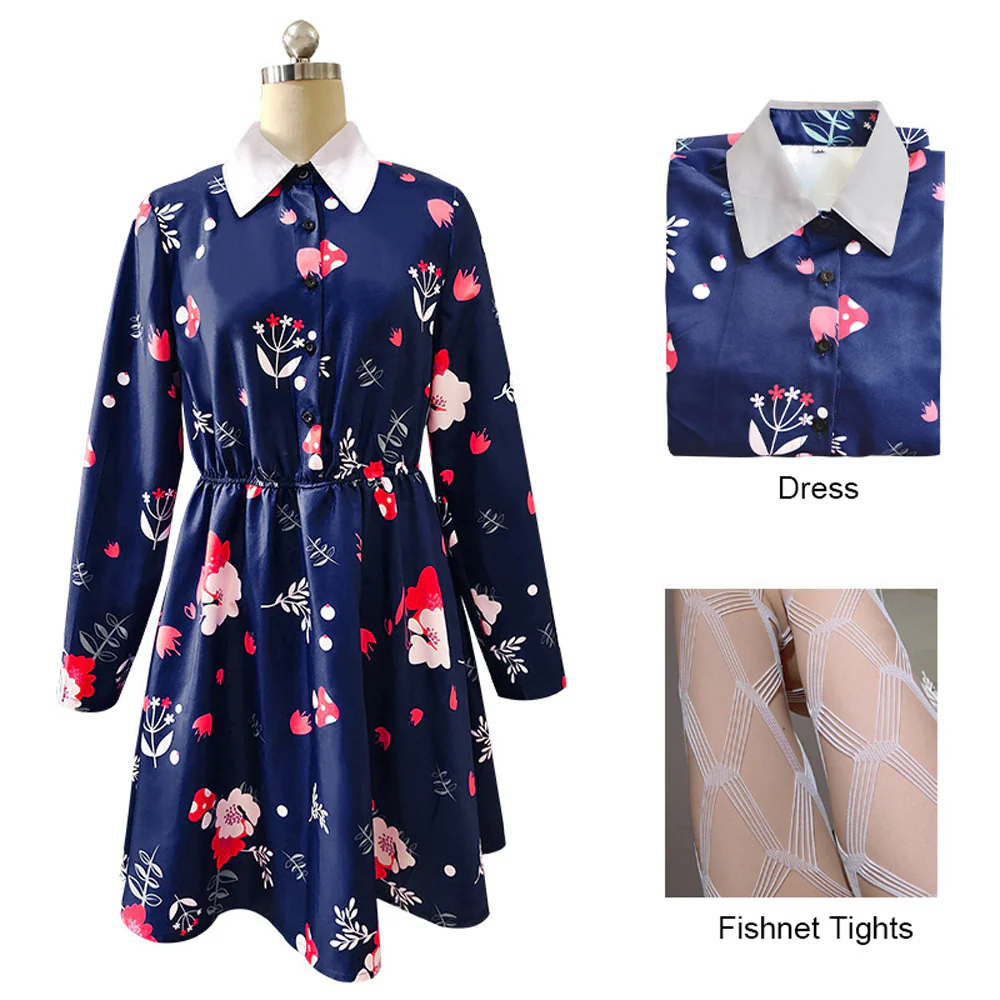 Adult Harley Joker Costume Harley Cosplay Dress with Socks Joker 2 Halloween Outfit - Image 2