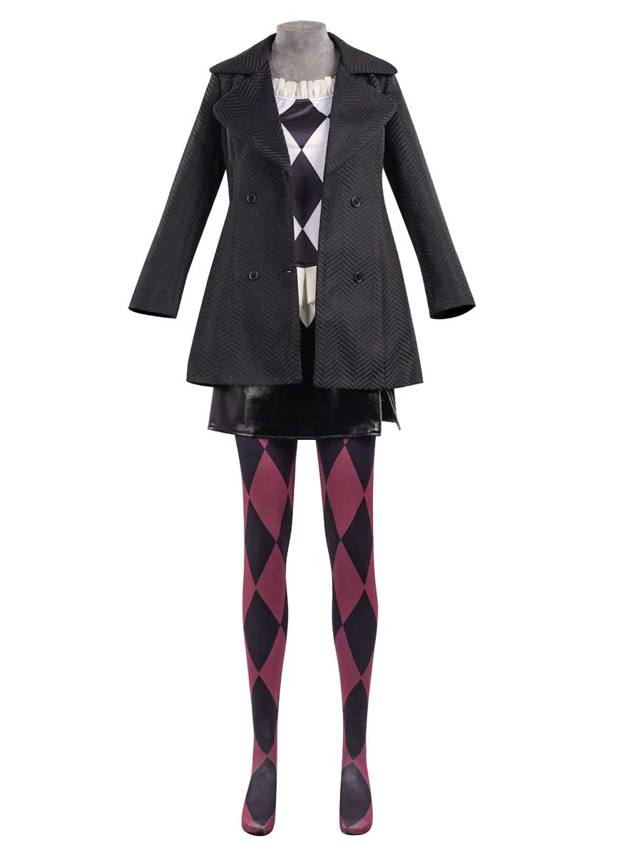 Adult Harley Outfit Joker 2024 Lady Quinn Black Costume Cosplay Dress Up Suit - Image 5