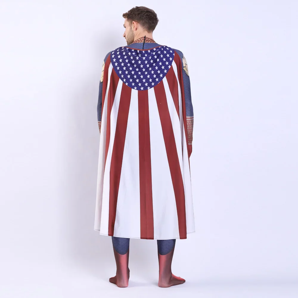 Boys Homelander Cosplay Costume Home Lander Battle Suit with Cape for Halloween Party - Image 3
