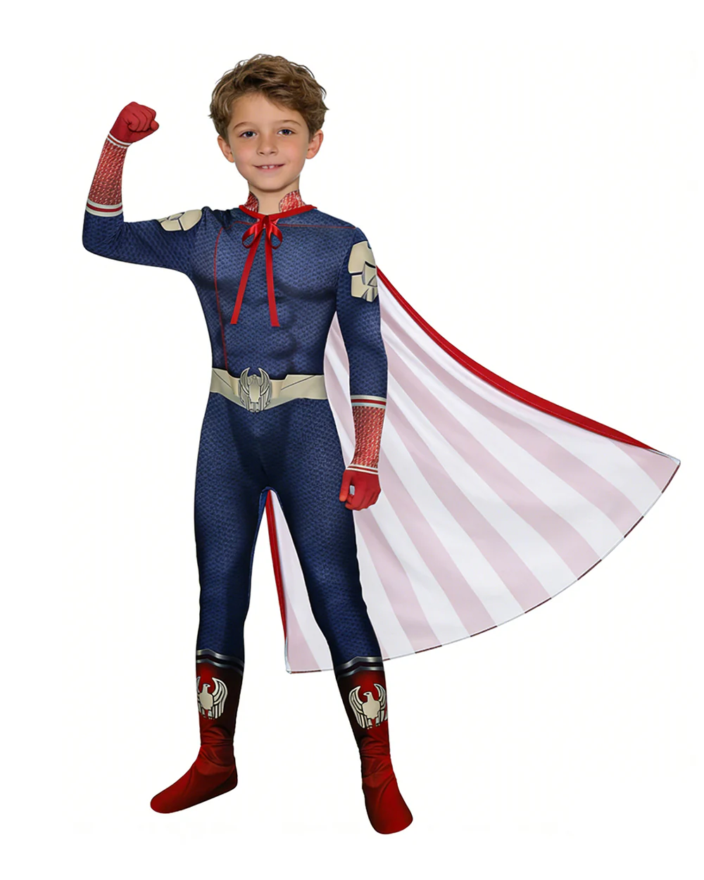 Boys Homelander Cosplay Costume Home Lander Battle Suit with Cape for Halloween Party - Image 4