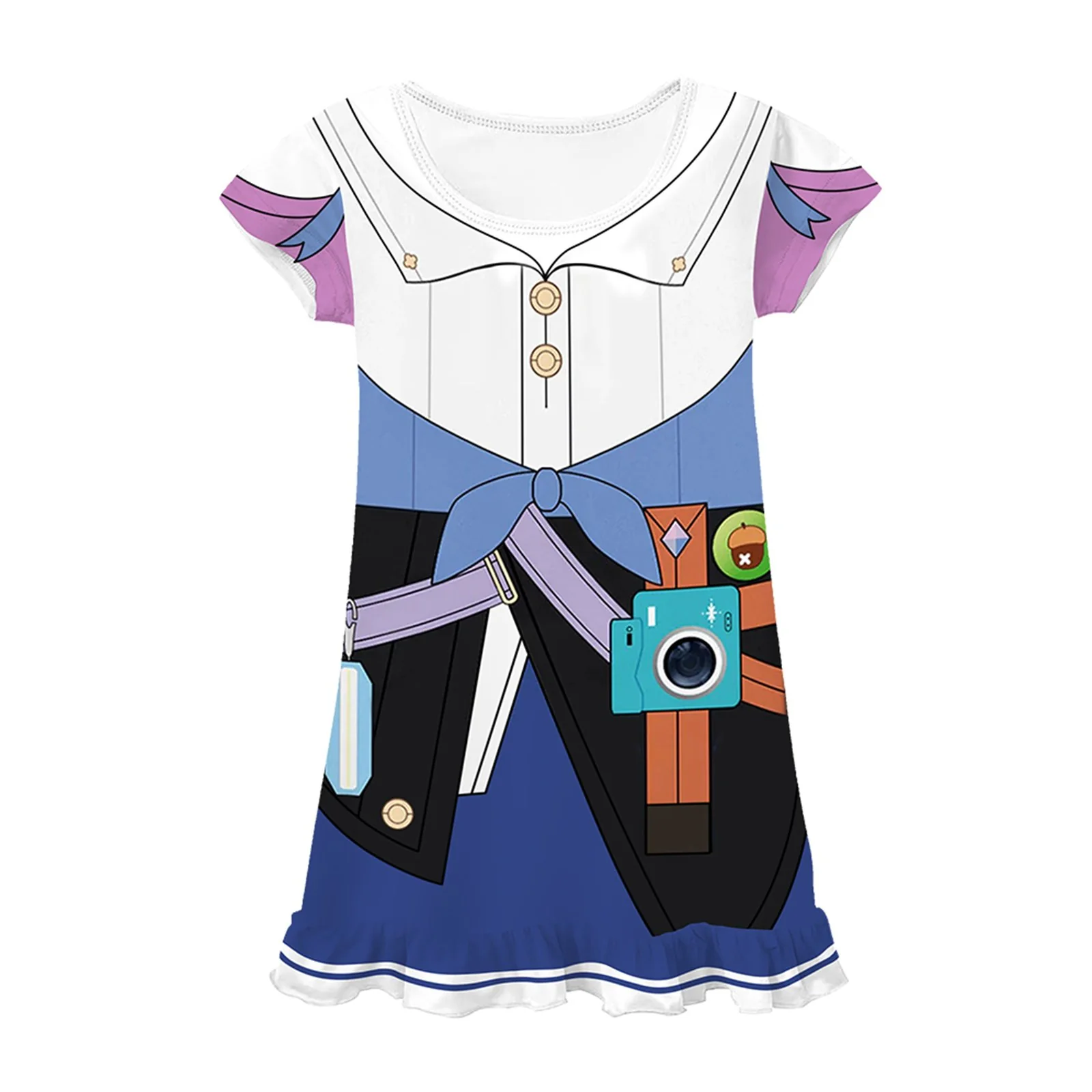 Adult Honkai: Star Rail Costume March 7th Zip Up Jacket Hoodie Dress T-shirt and Cape for Cosplay - Image 7