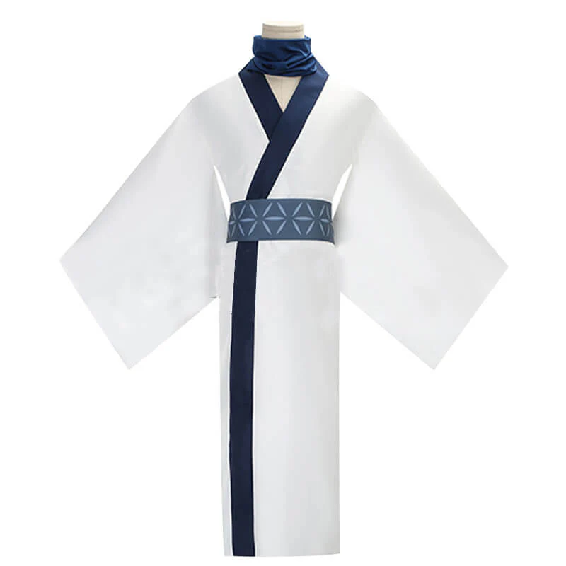 Sukuna White Kimono Set with Scarf and Wig for Adult Cosplay Halloween Conventions - Image 3
