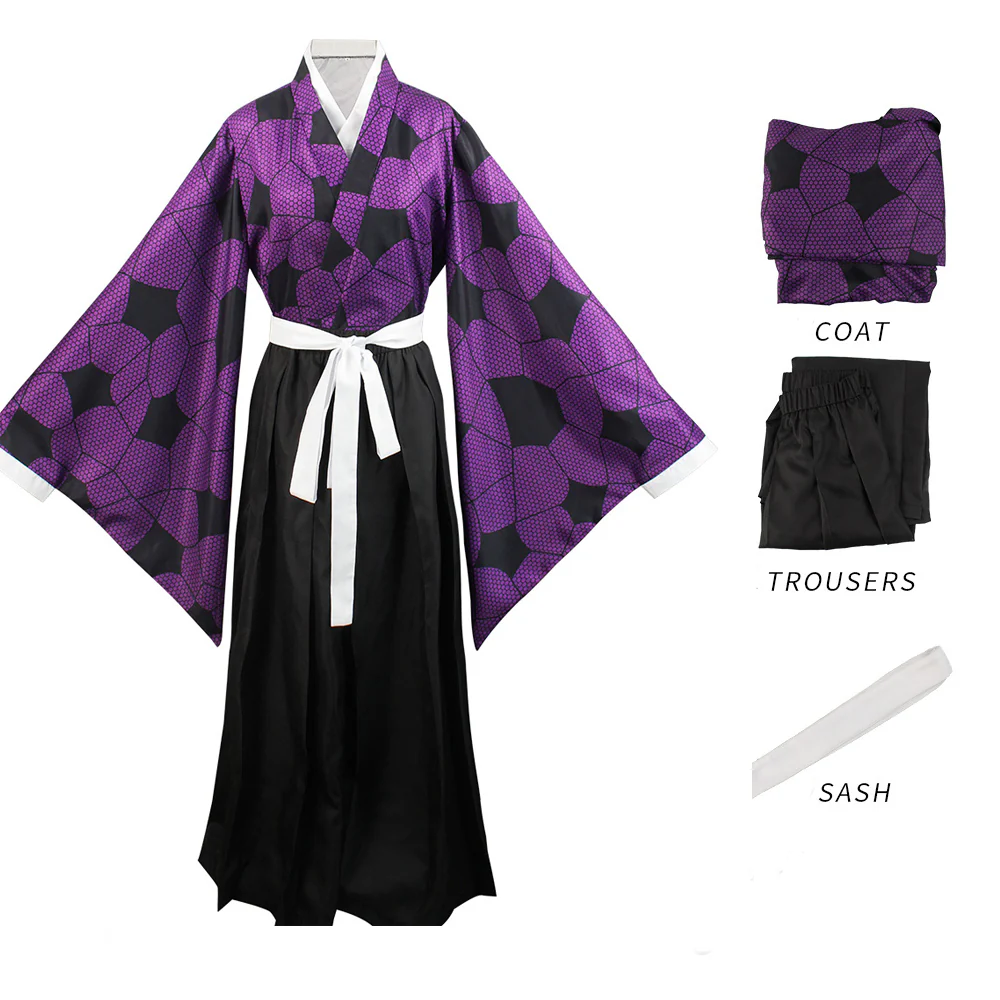 Adult Kokushibo Costume Kimono Outfit Uniform Set for Halloween Party - Image 7
