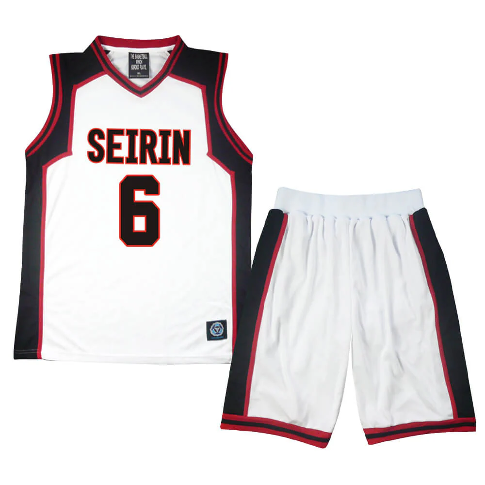 Kuroko's Basketball Jersey SEIRIN School White Vest and Shorts Number 10 11 4 5 6 7 8 9 - Image 8