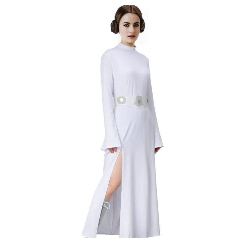 Adult Leia Costume Female Leia White Princess Dress for Halloween Party - Image 2