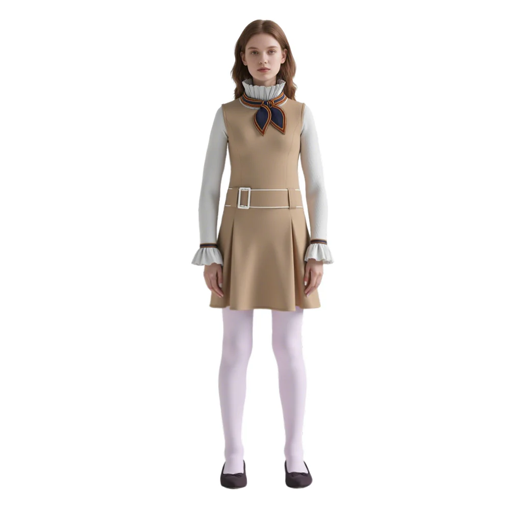 Adult Megan Costume AI Doll Cosplay Dress with Shirt Socks for Halloween Party