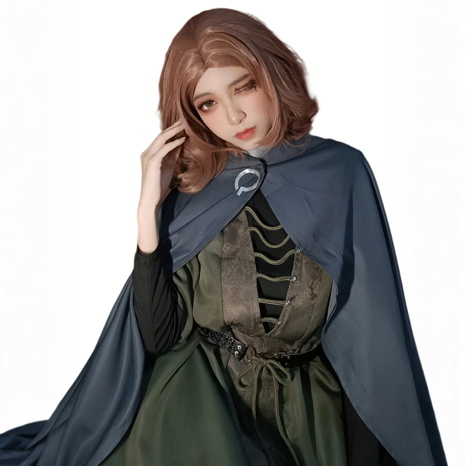Adult Melina Cosplay Costume Dress and Cloak Full Set Medieval Renaissance Cosplay Outfit - Image 4