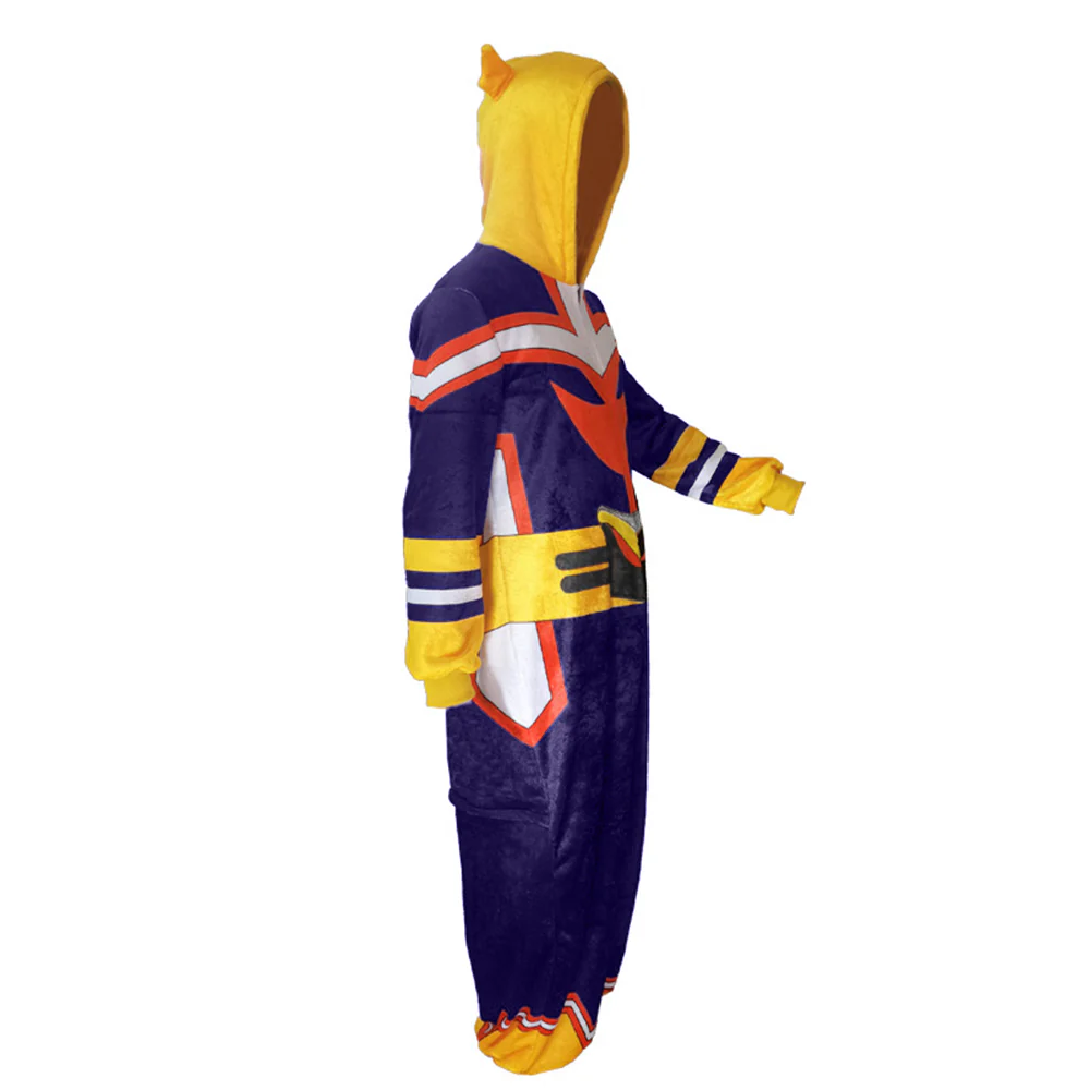 Adult Might Pajamas Blue Soft Fleece Jumpsuit Cozy Anime Loungewear Cosplay Costume - Image 7