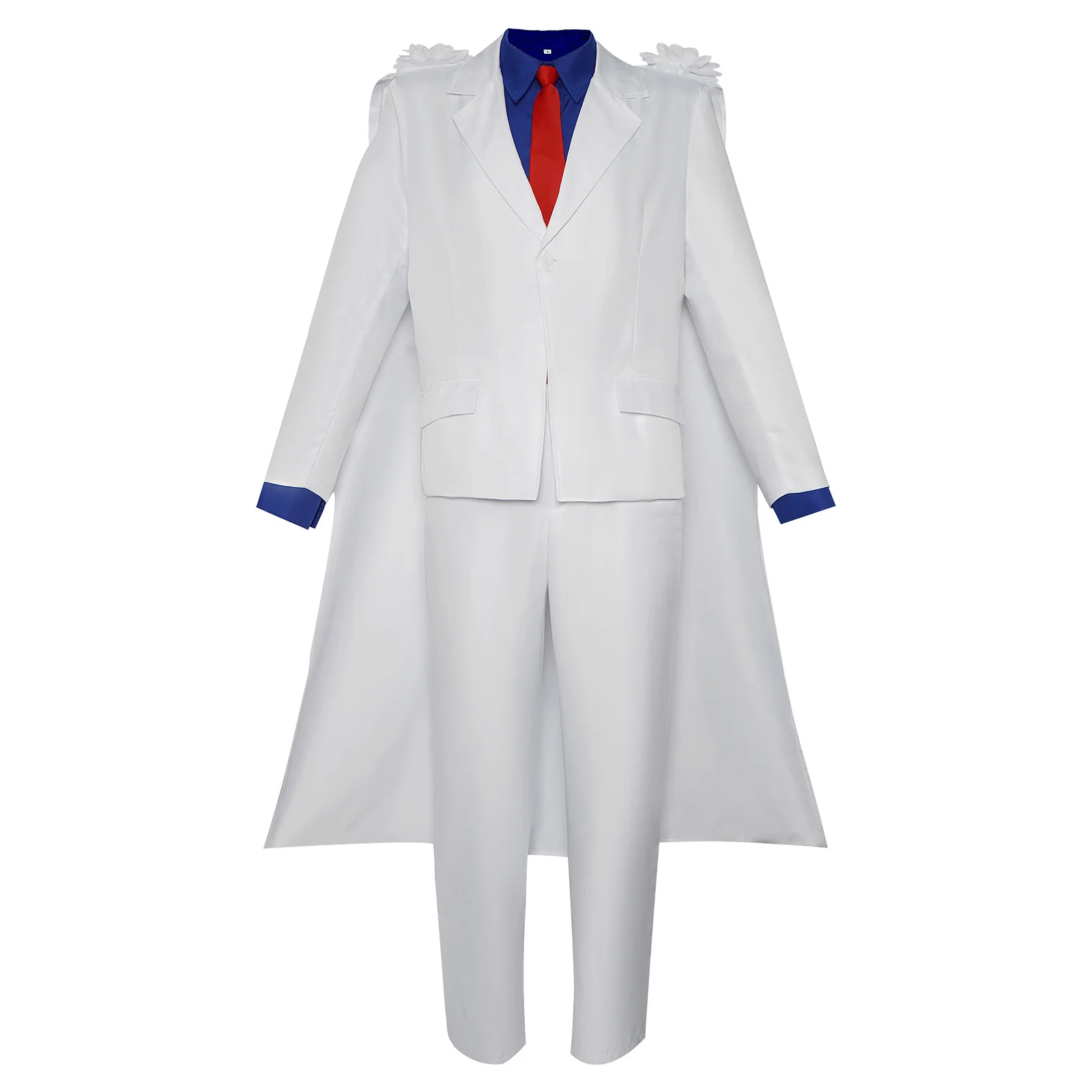 Adult Phantom Thief Kid Costume White Outfit with Cloak and Hat Full Set - Image 2