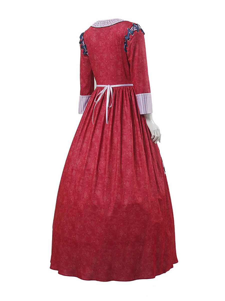 Adult Princess Dress Maid Maxi Dress with Apron Long Sleeve Party Outfit - Image 5