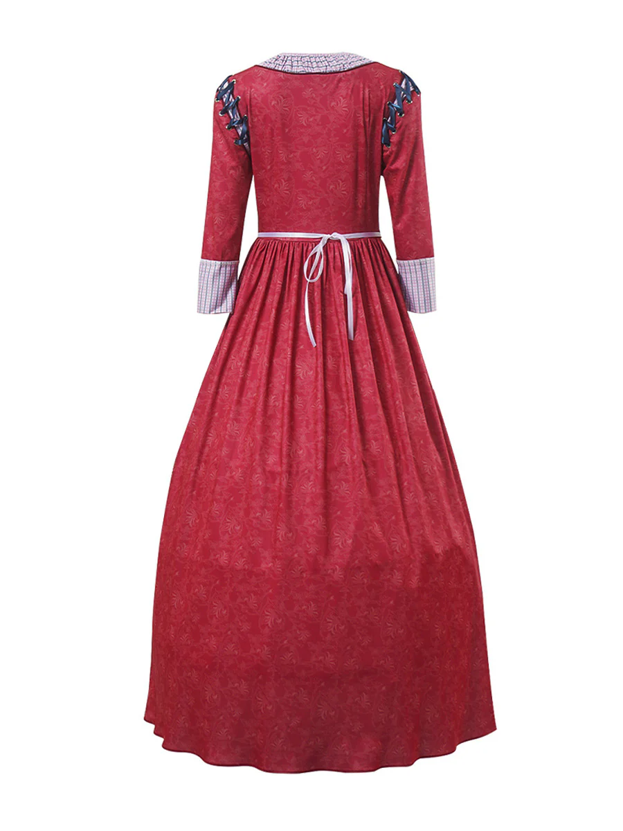 Adult Princess Dress Maid Maxi Dress with Apron Long Sleeve Party Outfit - Image 6