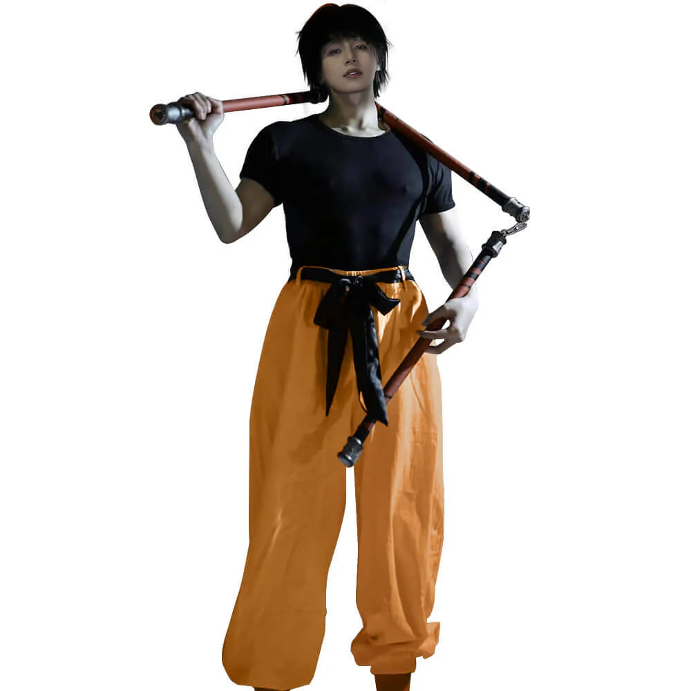 Adult Toji Cosplay Outfit Black Shirt Pants With Belt Full Set for Themed Party - Image 4