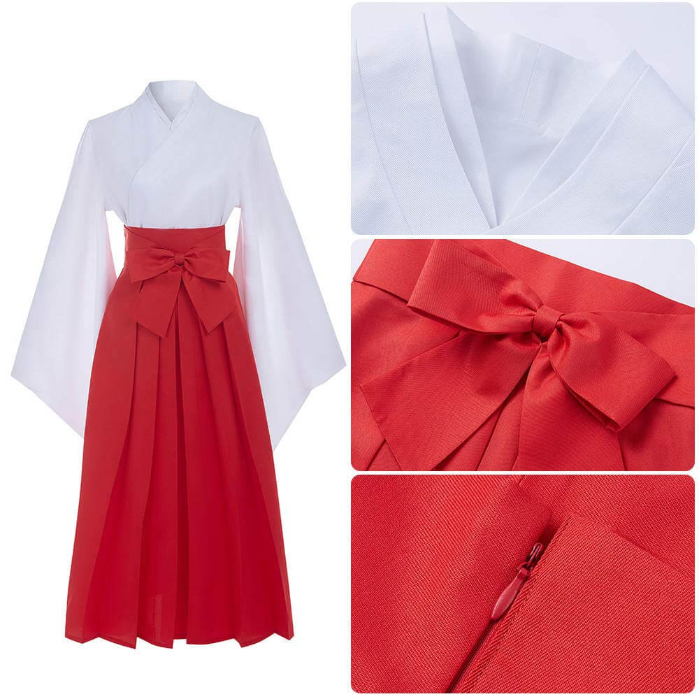 Adult Utahime Costume White Kimono and Skirt Full Set for Halloween Cosplay - Image 5