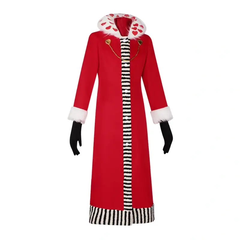 Adult Valentino Costume Fancy Valentino Red Dress Hat and Gloves 3pcs Suit Halloween Cosplay Outfit - Image 3