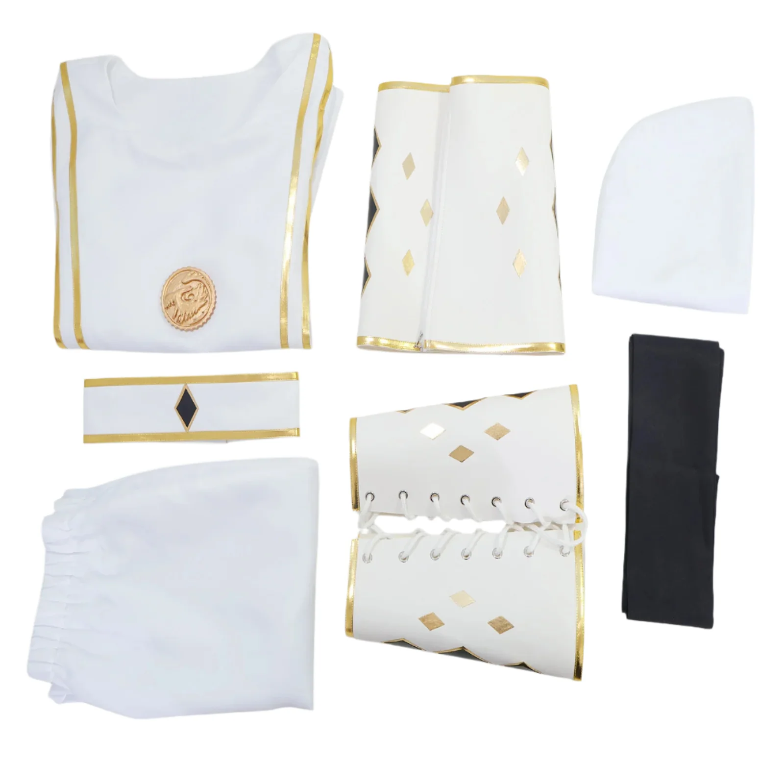 Adult White Dino Ranger Costume MMPR Tommy Oliver Ninja Cosplay Uniform - Image 6