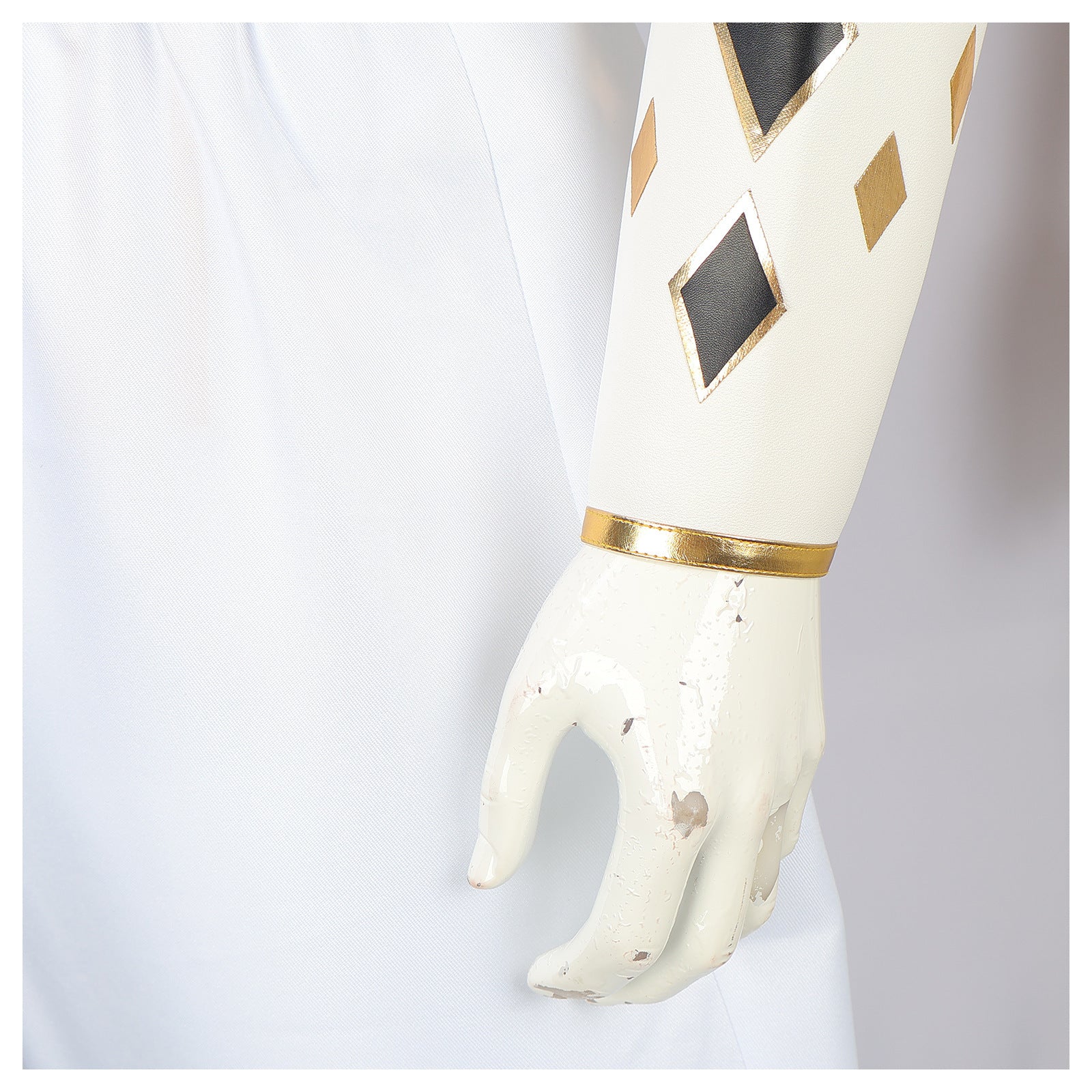Adult White Dino Ranger Costume MMPR Tommy Oliver Ninja Cosplay Uniform - Image 8