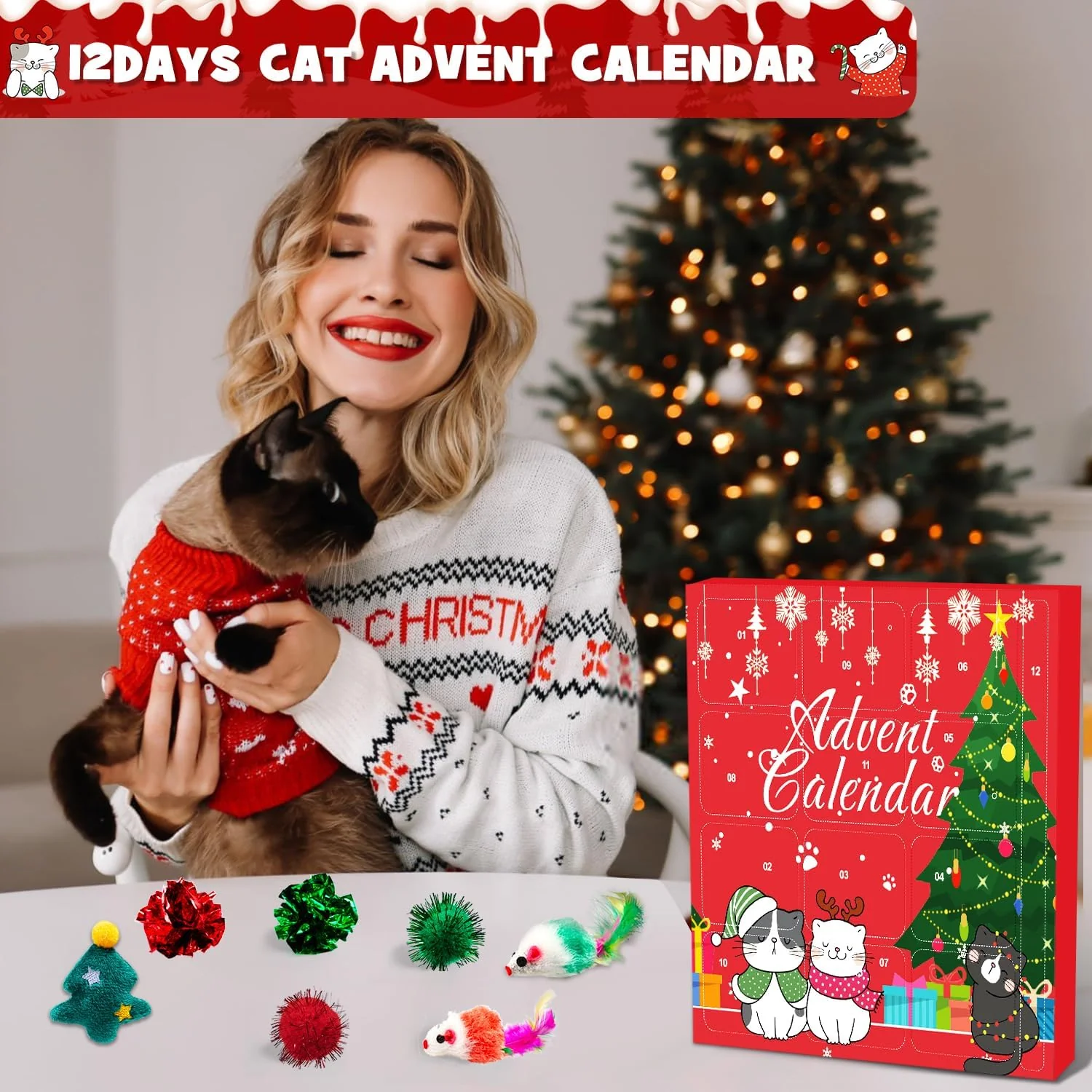 Christmas Advent Calendar 2025 Pet Toys Cat Dog Interactive Play Toy Blind Boxes Holiday Pet Decoration - Image 10