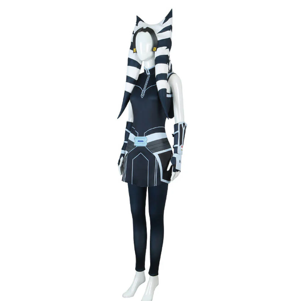 Ahsoka Tano Costume Ahsoka Uniform Accessories Full Set for Halloween Dress Up - Image 5