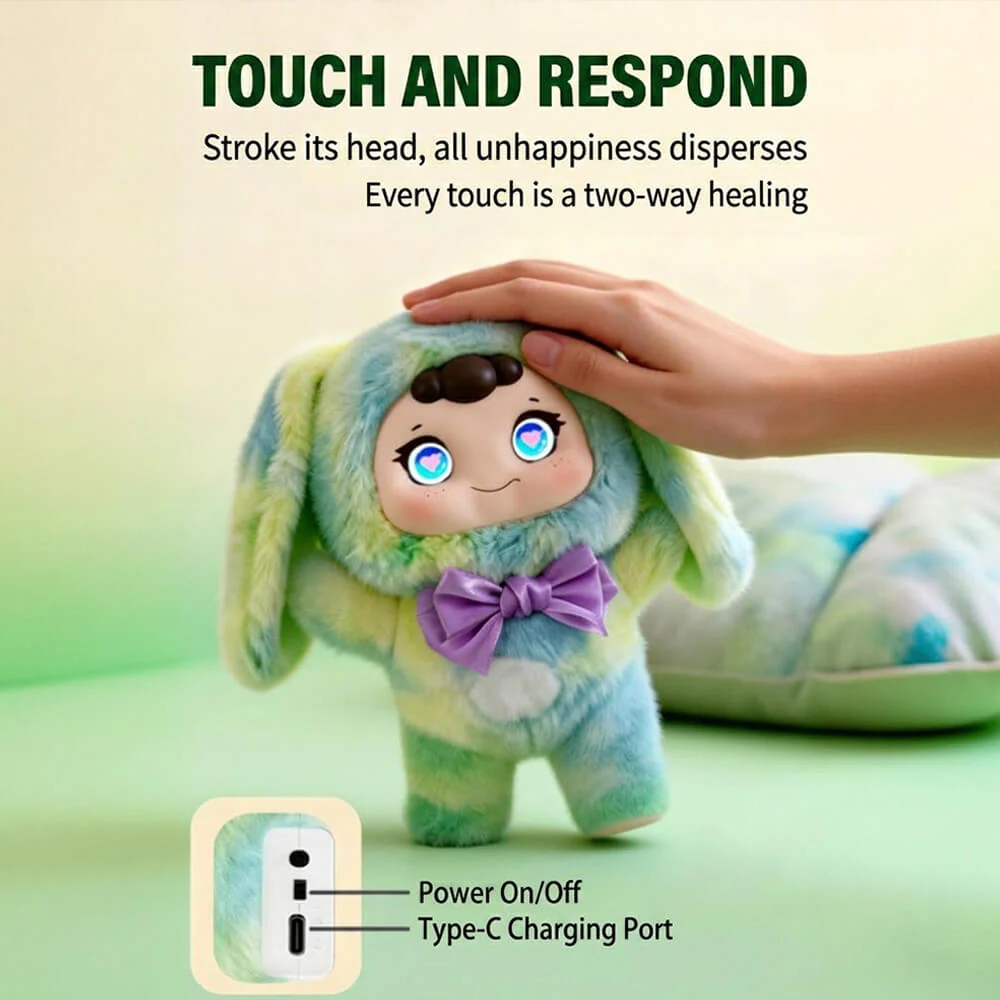 12'' AI Plush Toy Soft Interactive Companion Toy with Emotional Expression and Chat for Kids and Adults - Image 6