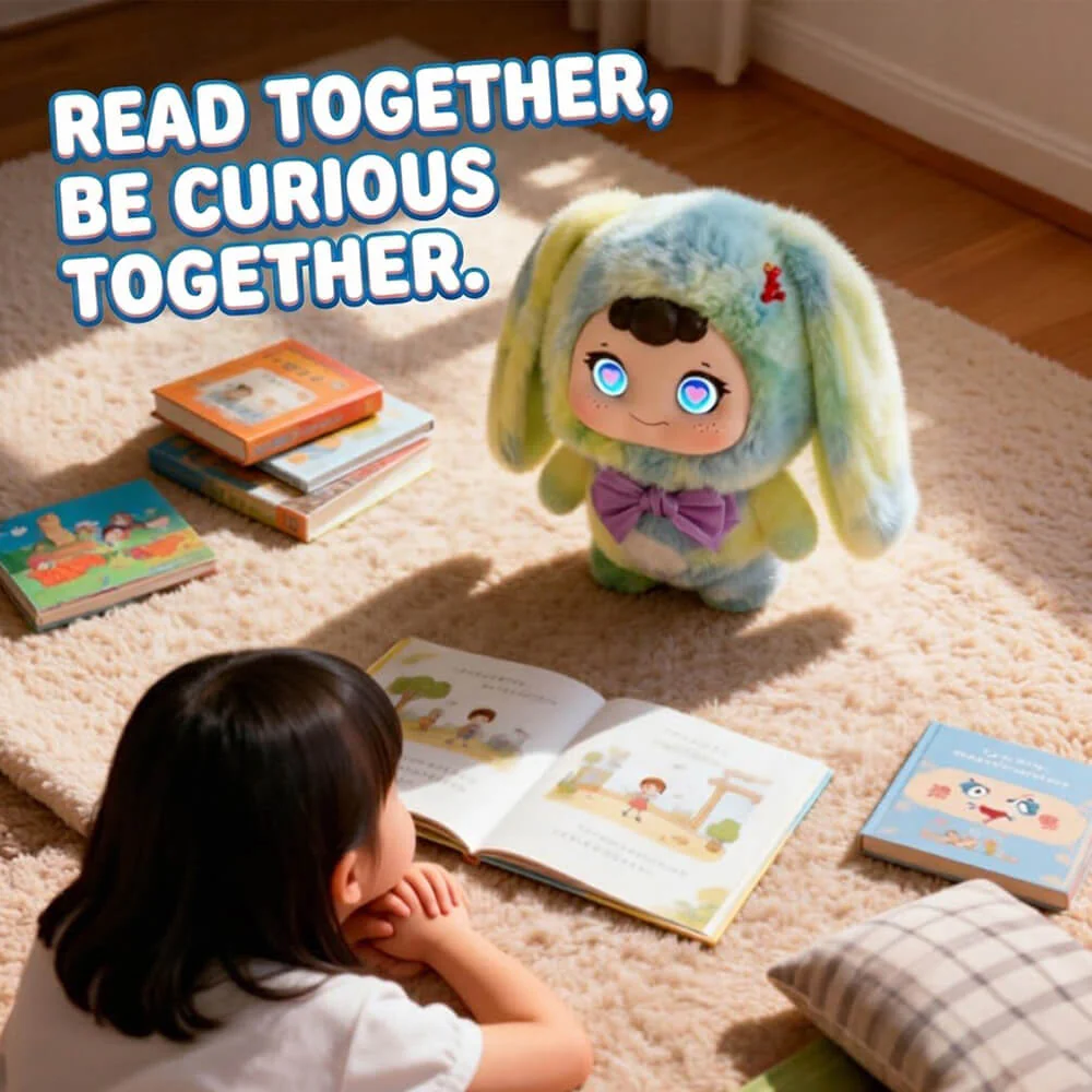 12'' AI Plush Toy Soft Interactive Companion Toy with Emotional Expression and Chat for Kids and Adults - Image 7