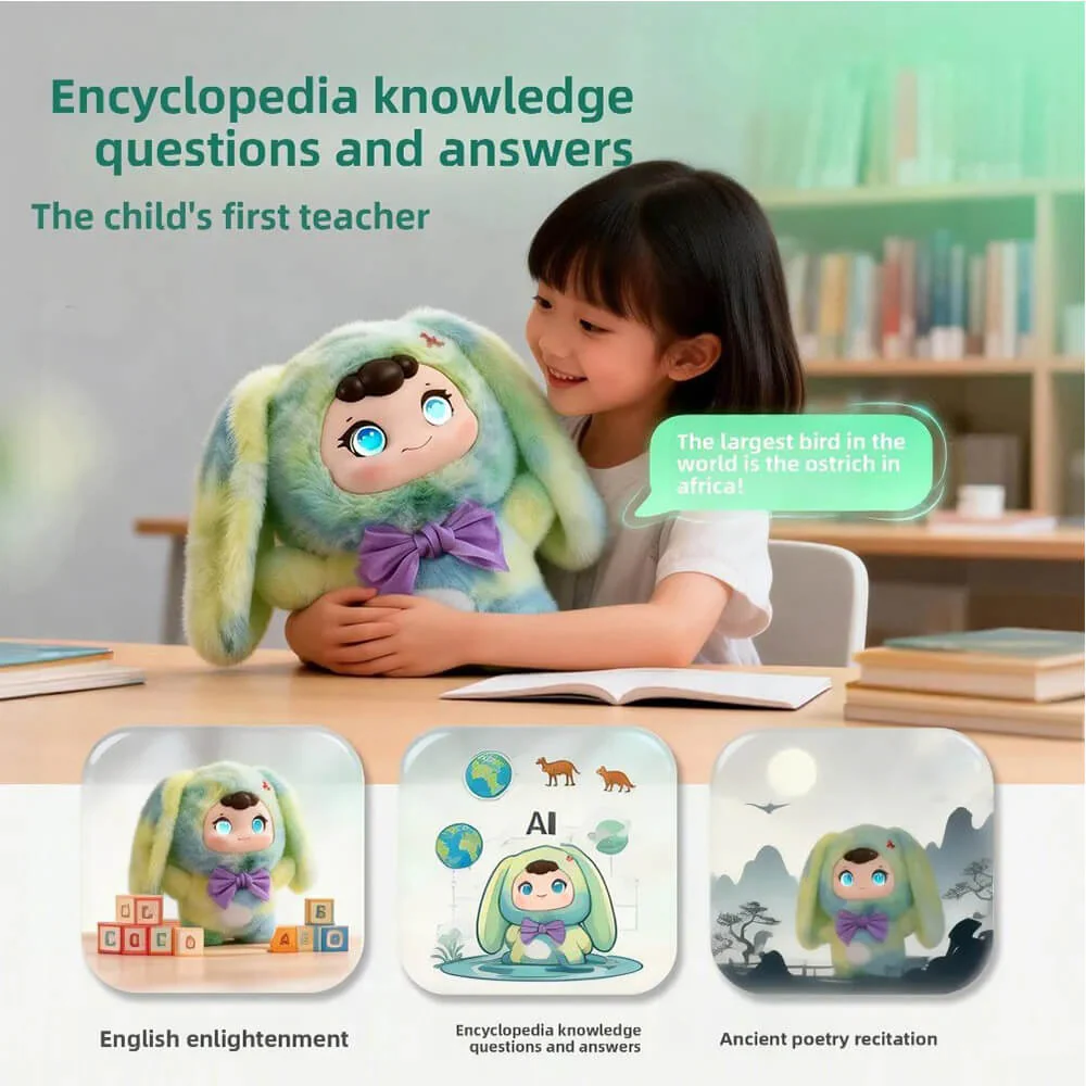 12'' AI Plush Toy Soft Interactive Companion Toy with Emotional Expression and Chat for Kids and Adults - Image 8