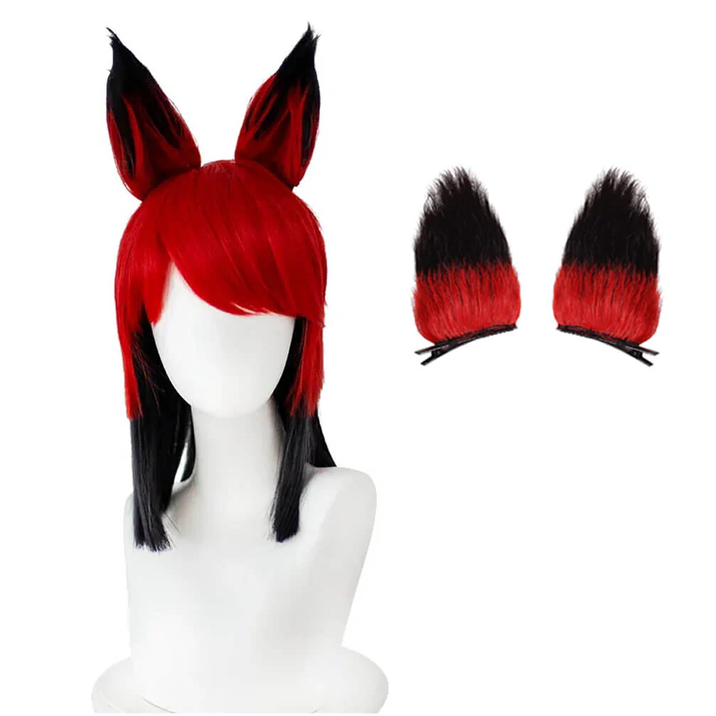 Alastor Cosplay Wig Alastor Modeling Wig and Horns