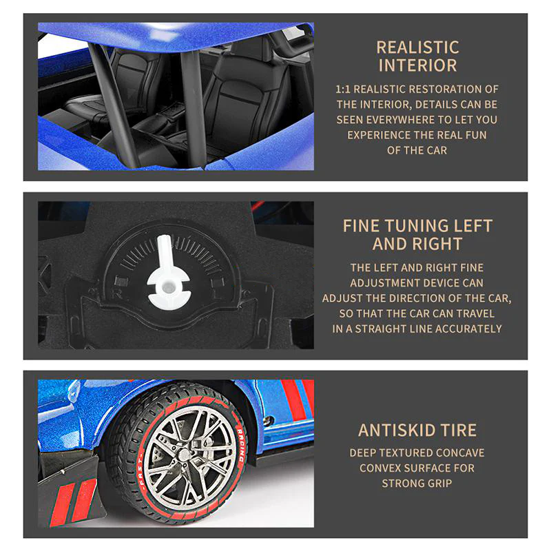 Alloy Spray RC Car Remote Control Mist Spray High Speed Stunt Car with LED Light - Image 12