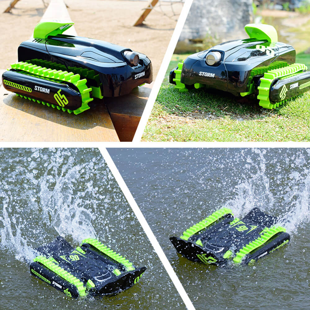 Kids Amphibious RC Tank 360° Drift Stunt Remote Control Tank Deformation Crawler Waterproof Remote Control Toys - Image 10