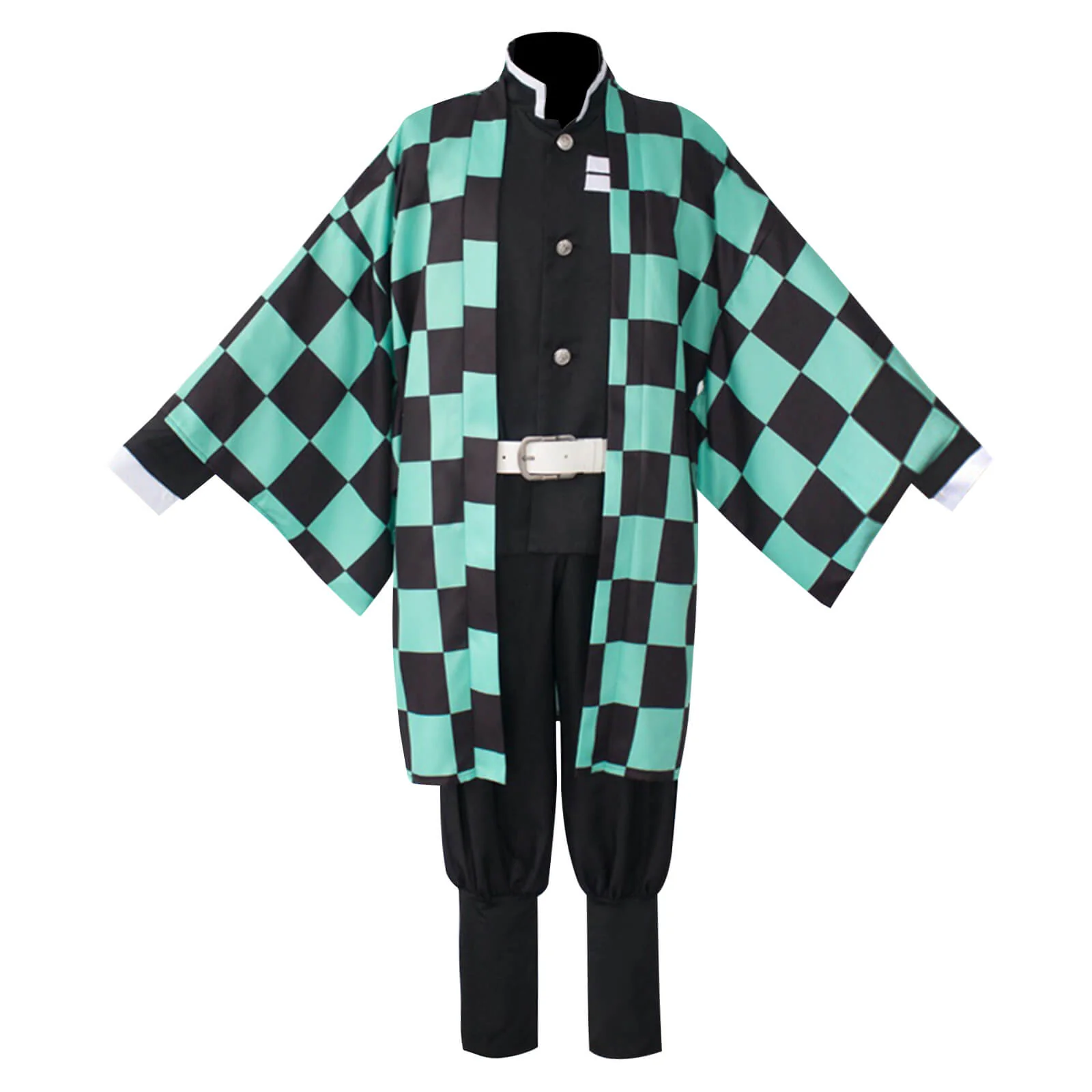 Tanjiro Costume Kids and Adult Halloween Tanjiro Cosplay Outfit Full Set Japaness Kimono - Image 7