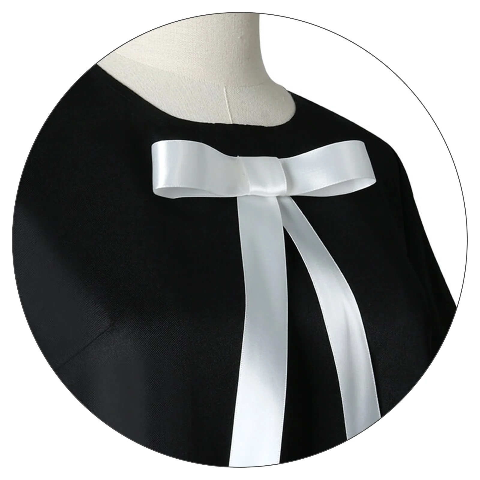 Anya Cosplay Costume Black Homewear Dress with Hair Accessories - Image 9