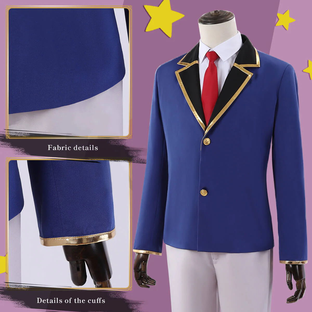 Aqua Hoshion Cosplay Costume Aqua Uniform Full Set Oshi no Ko Outfit for Youth Adults - Image 3