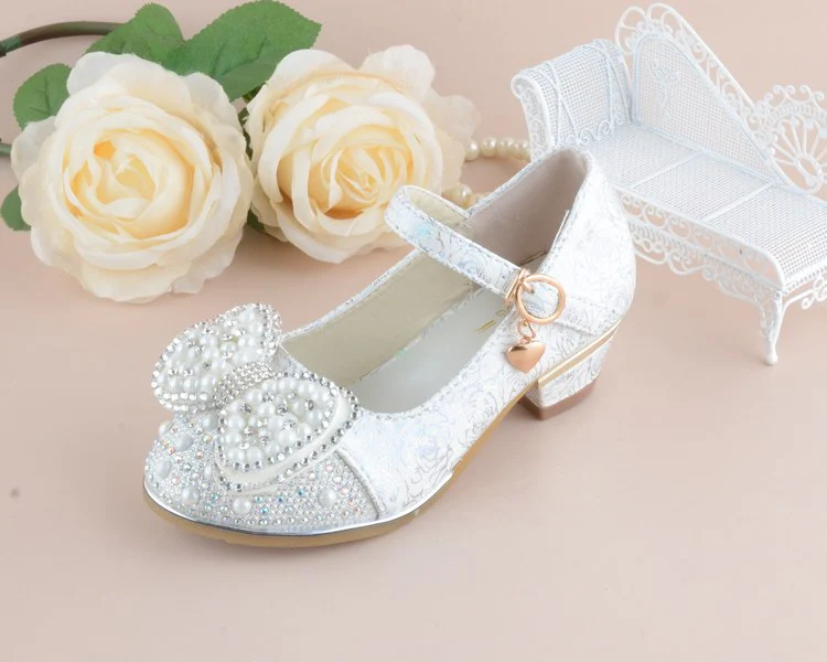Girls Heeled Leather Shoes Party Dance Princess Shoes - Image 10