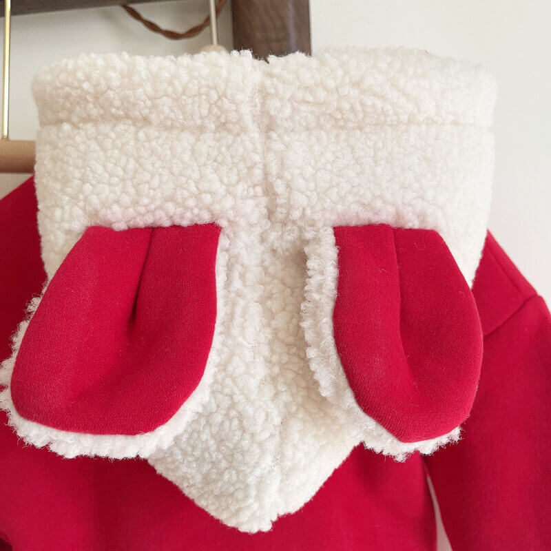 Baby Girls Christmas Hoodie Pants Suit Kids Thick Fleece Cozy Hooded Xmas Sweatshirt - Image 5