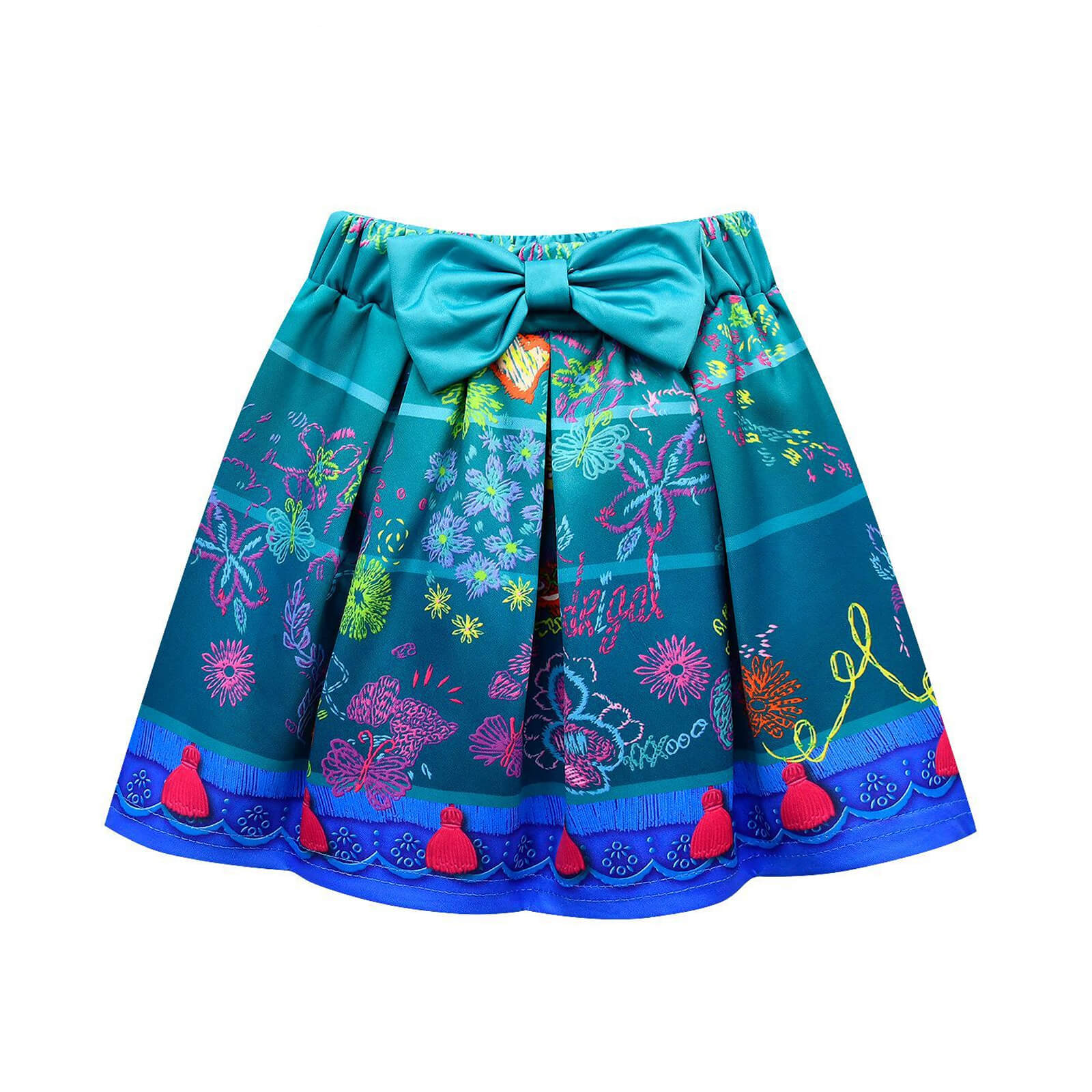 Mirabel Cosplay Costume T-shirt and Skirt with Bag For Girls Age 3 and UP - Image 7