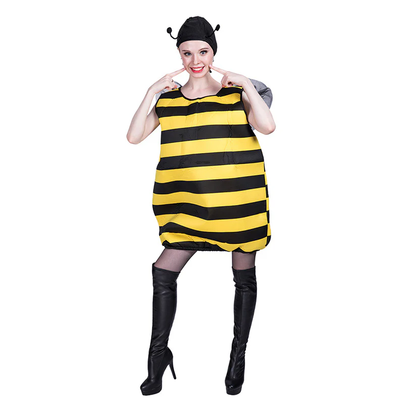 Bee Costumes for Adult and Kids Halloween Dress Up Outfit Fancy Bee Cosplay Full Set - Image 5