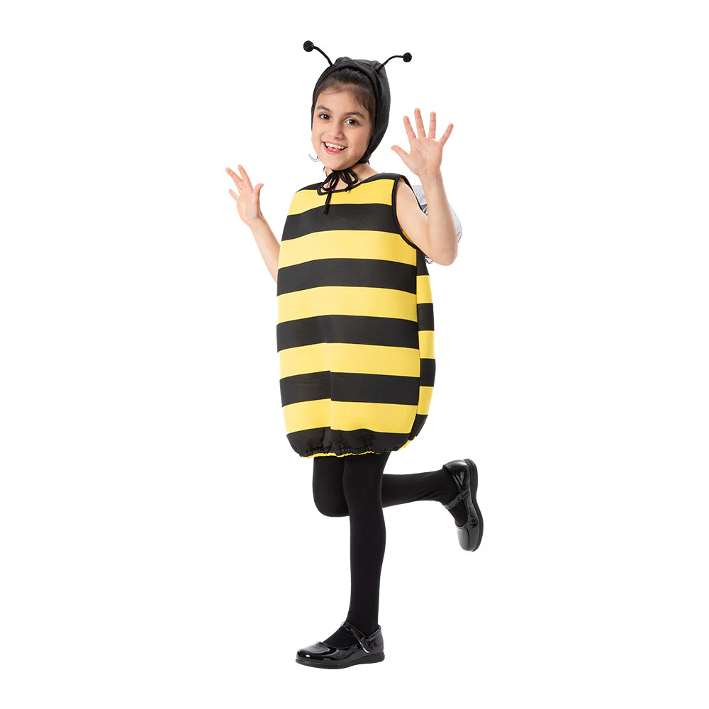 Bee Costumes for Adult and Kids Halloween Dress Up Outfit Fancy Bee Cosplay Full Set - Image 6
