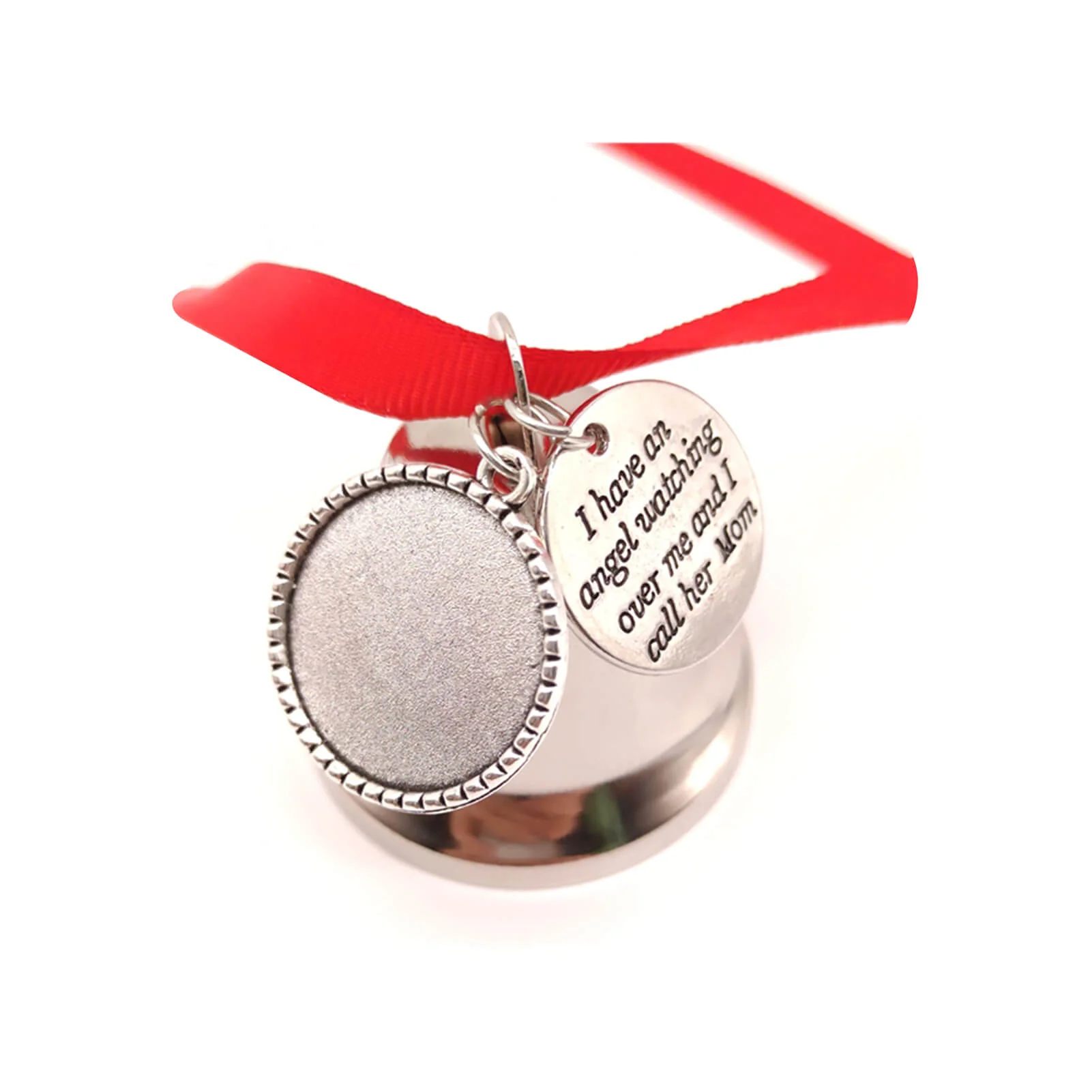 Sublimation Christmas Ornament Blanks Personalized Hanging Sublimation Blanks Metal Bell with Red Rope - Image 4