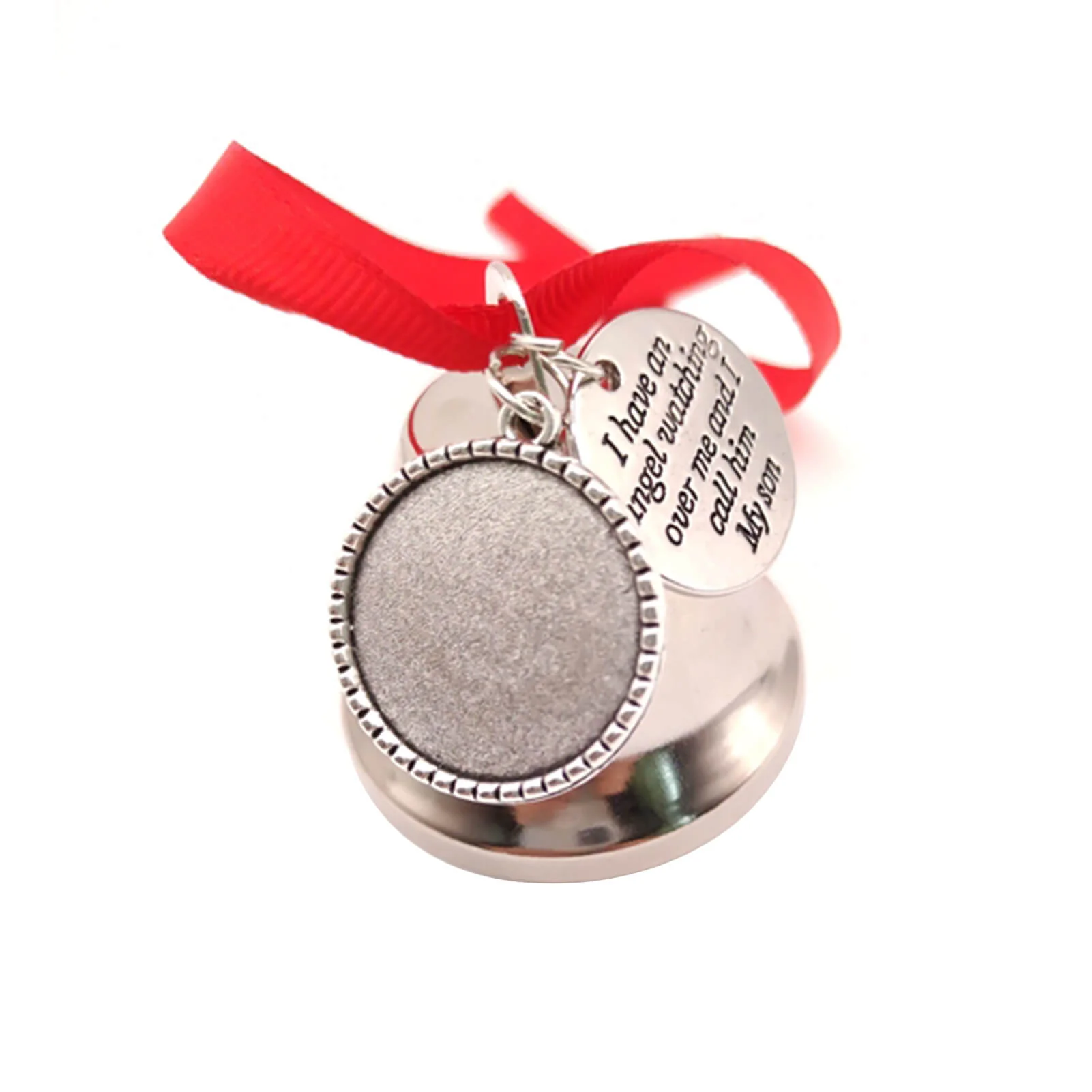 Sublimation Christmas Ornament Blanks Personalized Hanging Sublimation Blanks Metal Bell with Red Rope - Image 5