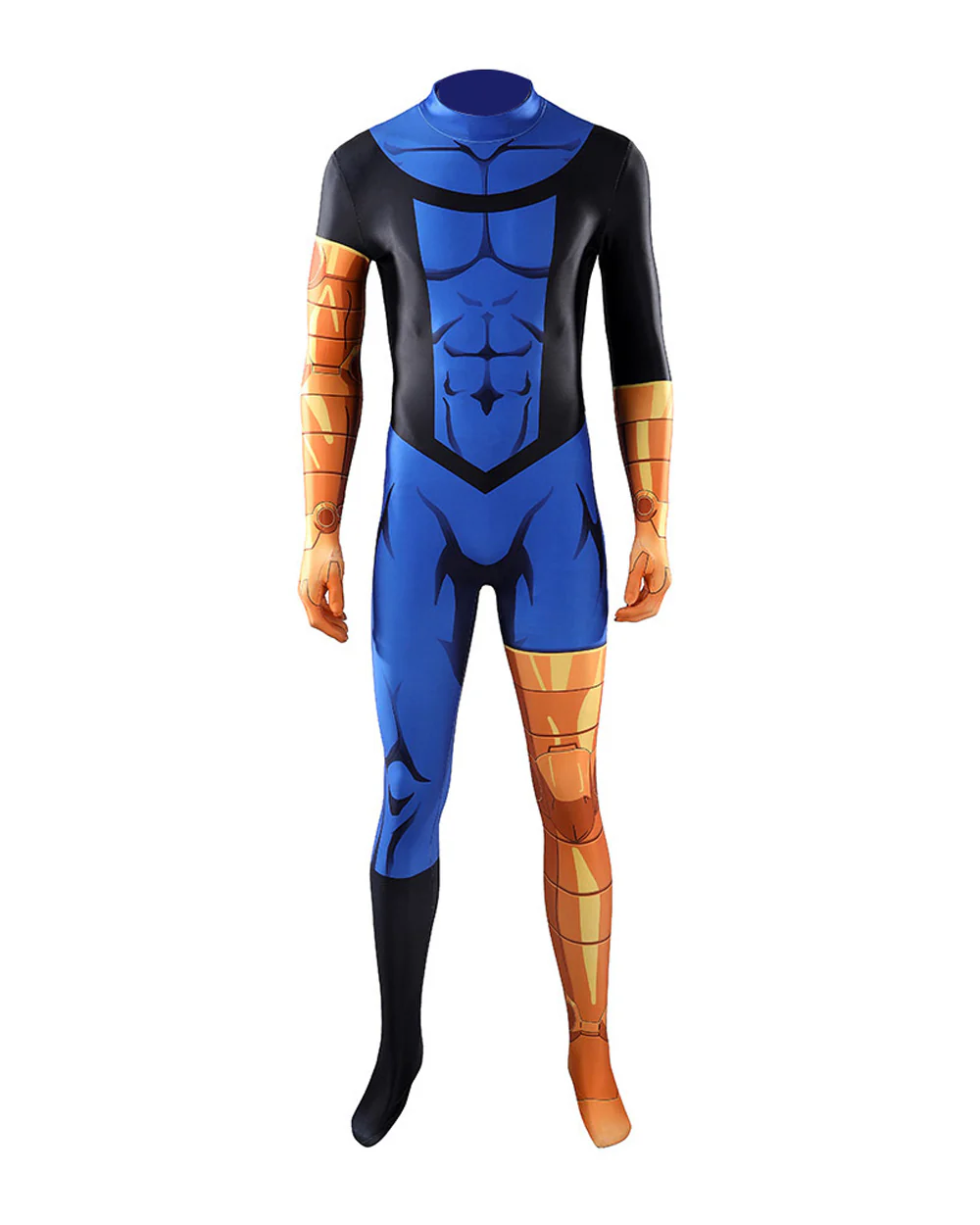 Blue Justice Hero Costume Super Jumpsuit with Headgear and Goggles for Cosplay Events - Image 5