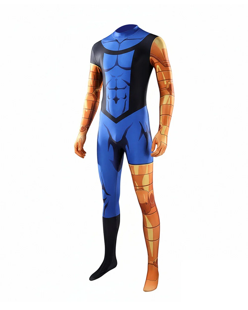 Blue Justice Hero Costume Super Jumpsuit with Headgear and Goggles for Cosplay Events - Image 6